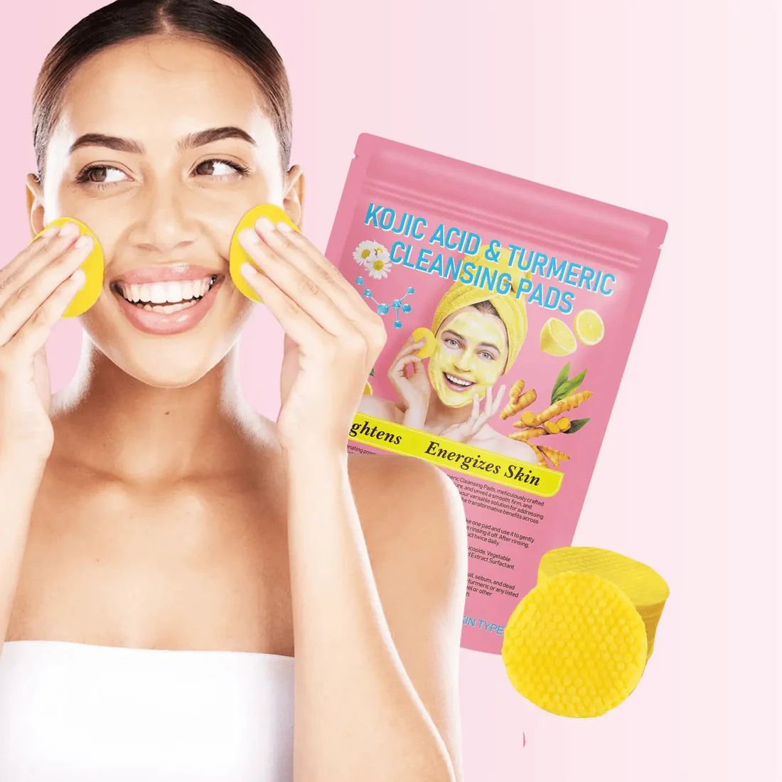 Almohadillas Limpiadoras con Ácido Kójico y Turmeric – Ilumina y Revitaliza tu Piel