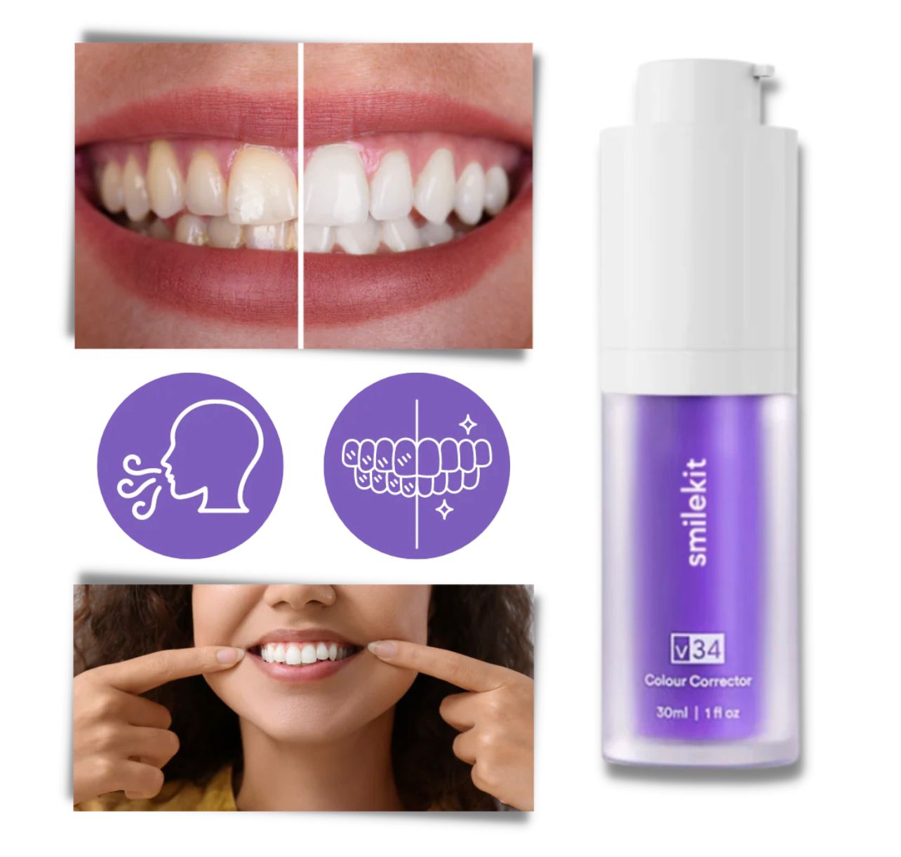 Blanqueador dental purple V34
